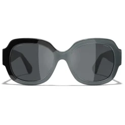 Chanel - Square Sunglasses - Black Gray - Chanel Eyewear - Avvenice
