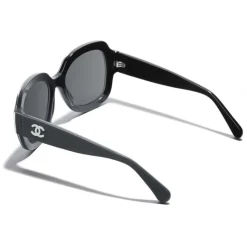 Chanel - Square Sunglasses - Black Gray - Chanel Eyewear - Avvenice