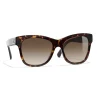 Chanel - Square Sunglasses - Dark Tortoise Brown - Chanel Eyewear - Avvenice