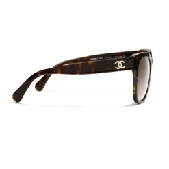 Chanel - Square Sunglasses - Dark Tortoise Brown - Chanel Eyewear - Avvenice