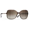 Chanel - Square Sunglasses - Tortoise Brown - Chanel Eyewear - Avvenice