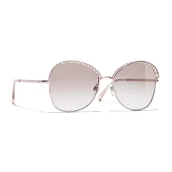 Chanel - Square Sunglasses - Pink Gold - Chanel Eyewear - Avvenice