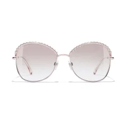 Chanel - Square Sunglasses - Pink Gold - Chanel Eyewear - Avvenice