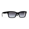Chanel - Square Sunglasses - Black Gray - Chanel Eyewear - Avvenice