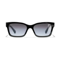 Chanel - Square Sunglasses - Black Gray - Chanel Eyewear - Avvenice