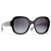 Chanel - Square Sunglasses - Black Gray - Chanel Eyewear - Avvenice