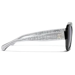 Chanel - Square Sunglasses - Black Gray - Chanel Eyewear - Avvenice