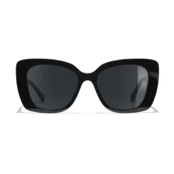 Chanel - Square Sunglasses - Black Gray - Chanel Eyewear - Avvenice