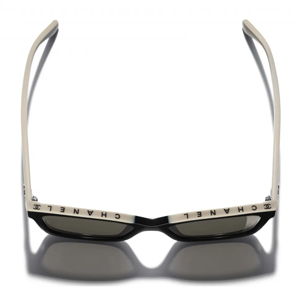 Chanel - Square Sunglasses - Black Beige Brown - Chanel Eyewear - Avvenice