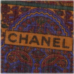 Chanel Vintage - Art Printed Silk Scarf - Brown - Silk Foulard - Luxury High Quality - Avvenice