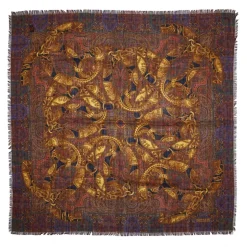 Chanel Vintage - Art Printed Silk Scarf - Brown - Silk Foulard - Luxury High Quality - Avvenice