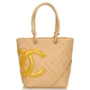 Chanel Vintage - Cambon Ligne Tote Bag - Brown Beige - Leather Handbag - Luxury High Quality - Avvenice