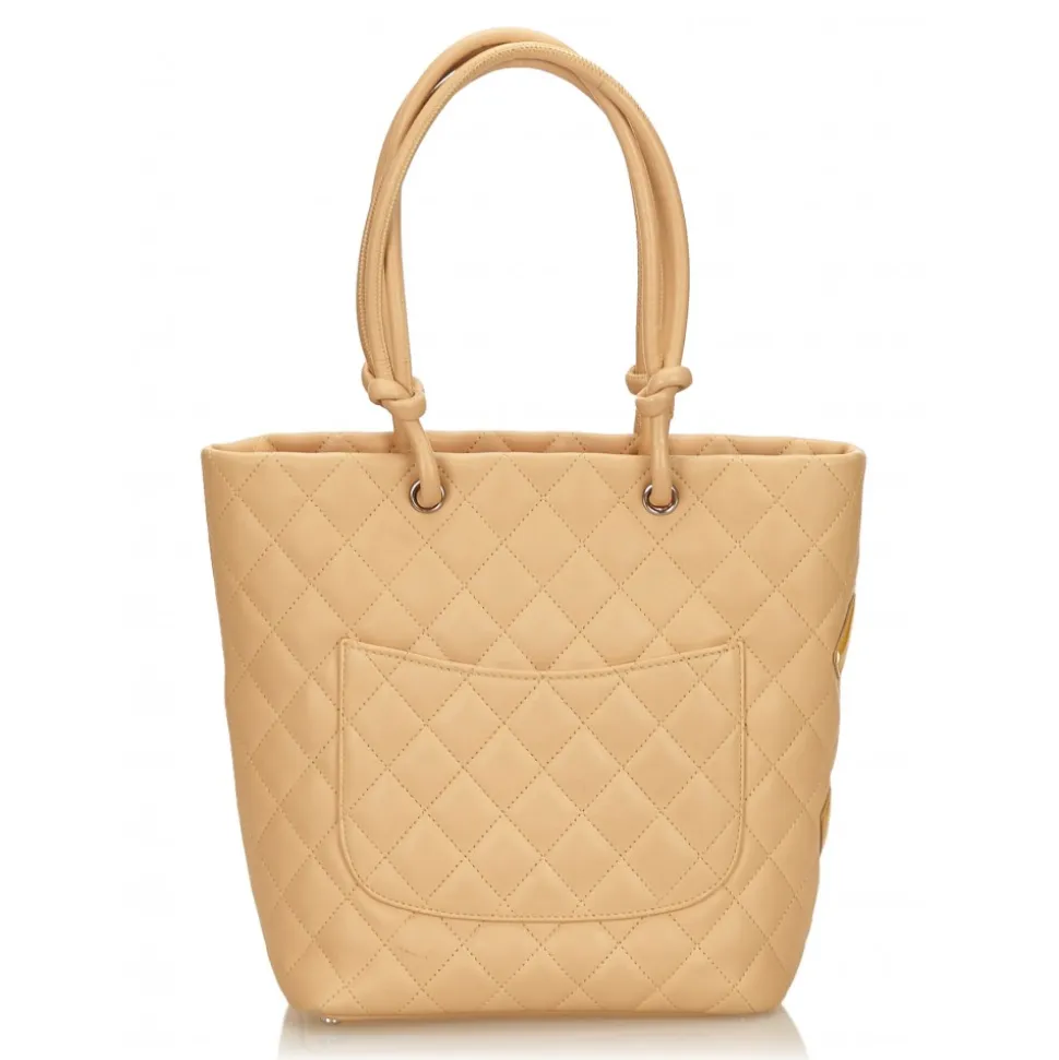 Chanel Vintage - Cambon Ligne Tote Bag - Brown Beige - Leather Handbag - Luxury High Quality - Avvenice
