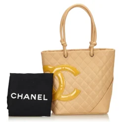 Chanel Vintage - Cambon Ligne Tote Bag - Brown Beige - Leather Handbag - Luxury High Quality - Avvenice