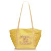 Chanel Vintage - Camellia CC Tote Bag - Yellow - Leather and Canvas Handbag - Luxury High Quality - Avvenice
