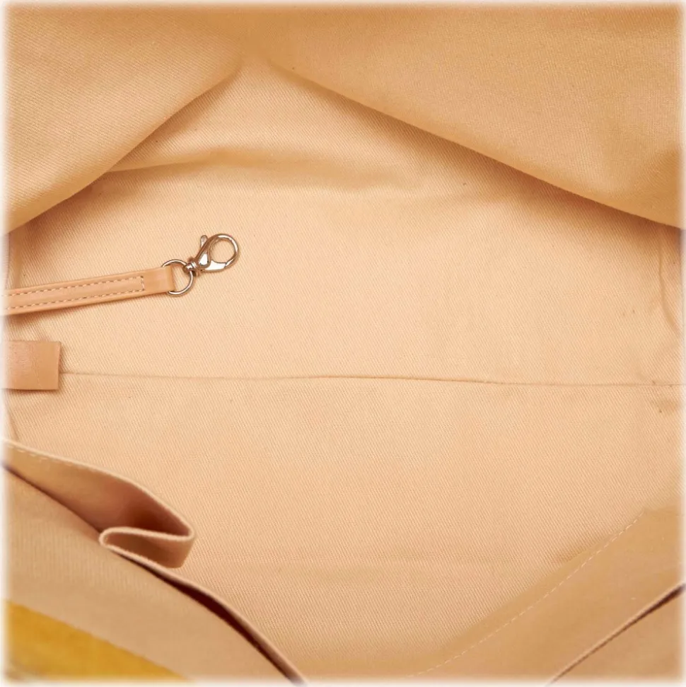 Chanel Vintage - Camellia CC Tote Bag - Yellow - Leather and Canvas Handbag - Luxury High Quality - Avvenice