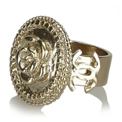 Chanel Vintage - Camellia Metallic Ring - Gold - Chanel Ring - Luxury High Quality - Avvenice