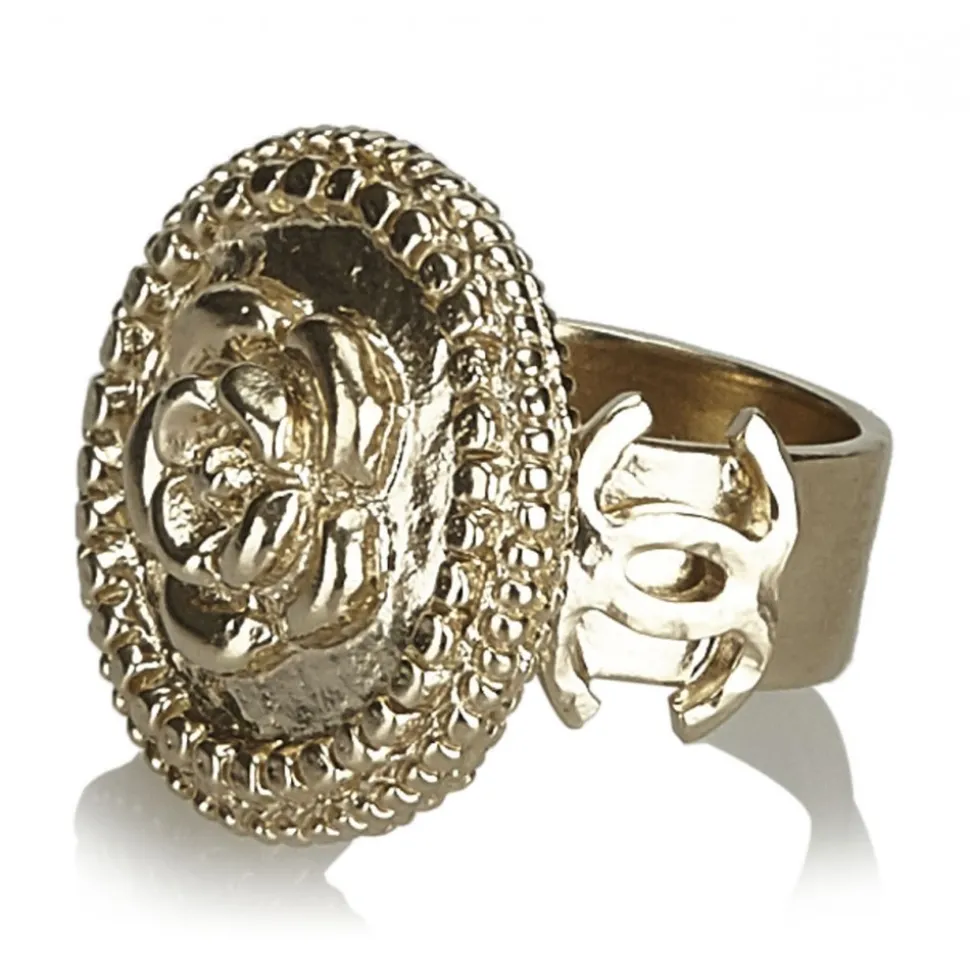 Chanel Vintage - Camellia Metallic Ring - Gold - Chanel Ring - Luxury High Quality - Avvenice
