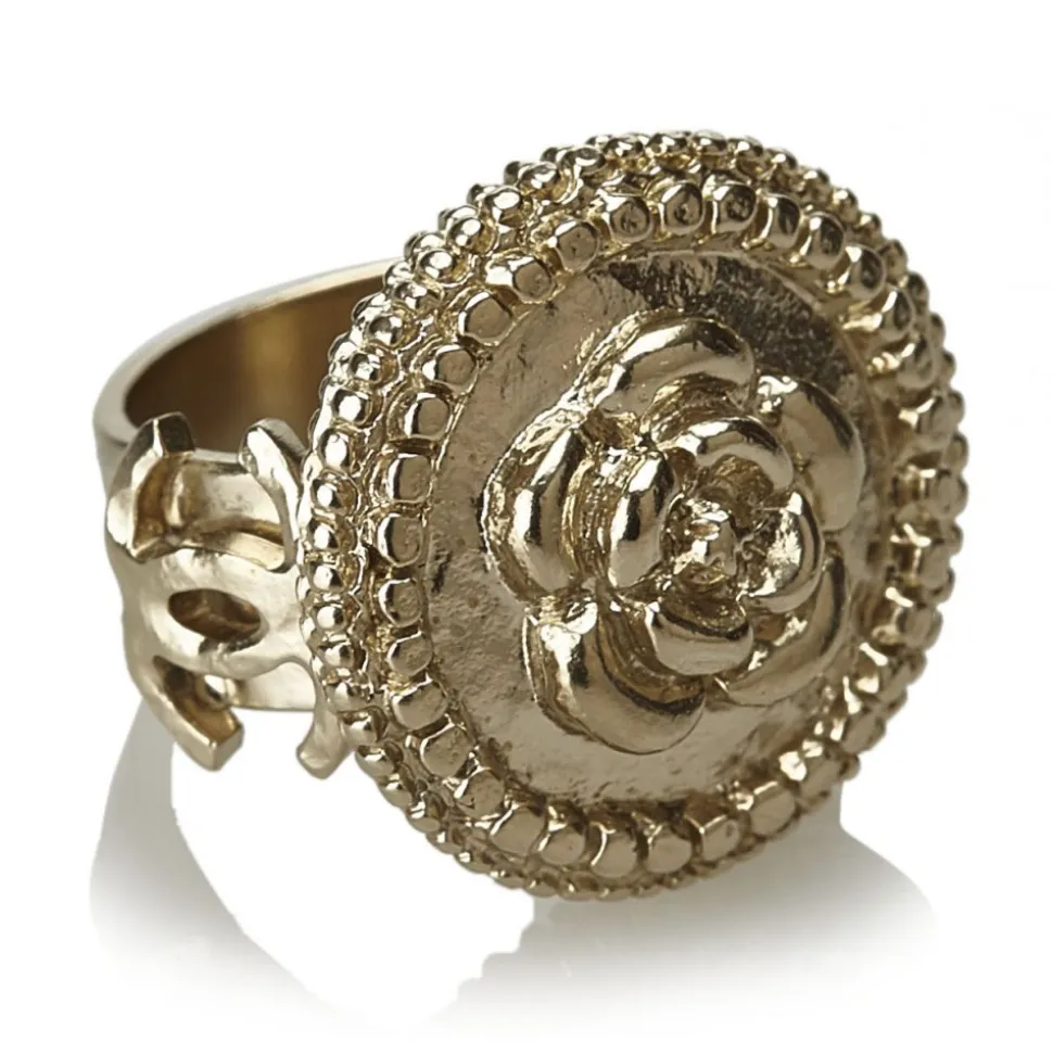 Chanel Vintage - Camellia Metallic Ring - Gold - Chanel Ring - Luxury High Quality - Avvenice