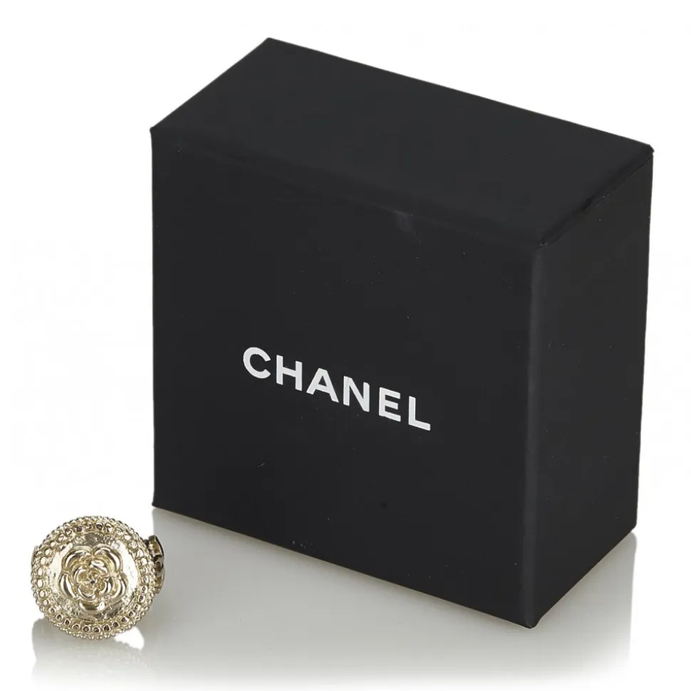 Chanel Vintage - Camellia Metallic Ring - Gold - Chanel Ring - Luxury High Quality - Avvenice