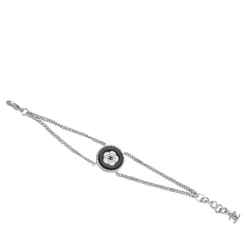 Chanel Vintage - Camellia Metal Bracelet - Silver Black - Chanel Bracelet - Luxury High Quality - Avvenice