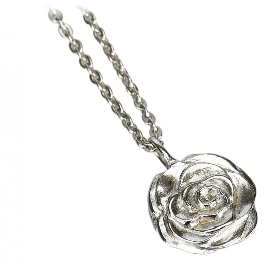 Chanel Vintage - Camellia Pendant Necklace - Silver - Necklace Chanel - Luxury High Quality - Avvenice