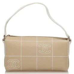 Chanel Vintage - Canvas Handbag Bag - Brown Beige - Canvas Handbag - Luxury High Quality - Avvenice