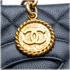 Chanel Vintage - Caviar Medallion Tote Bag - Blue - Caviar Leather Handbag - Luxury High Quality - Avvenice