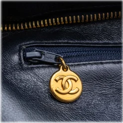 Chanel Vintage - Caviar Medallion Tote Bag - Blue - Caviar Leather Handbag - Luxury High Quality - Avvenice