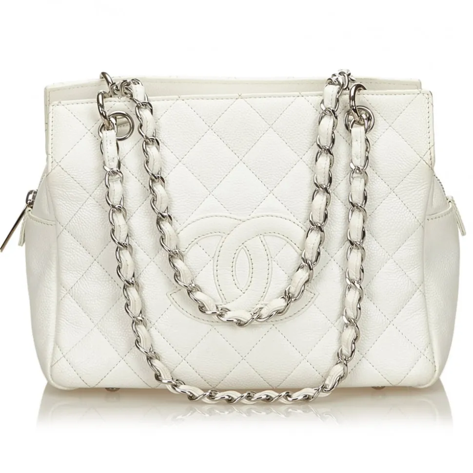 Chanel Vintage - Caviar Petit Timeless Shopping Tote Bag - White Ivory - Caviar Leather Handbag - Luxury High Quality - Avvenice
