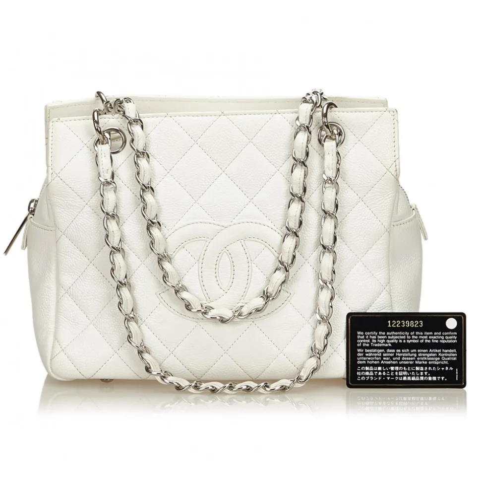 Chanel Vintage - Caviar Petit Timeless Shopping Tote Bag - White Ivory - Caviar Leather Handbag - Luxury High Quality - Avvenice