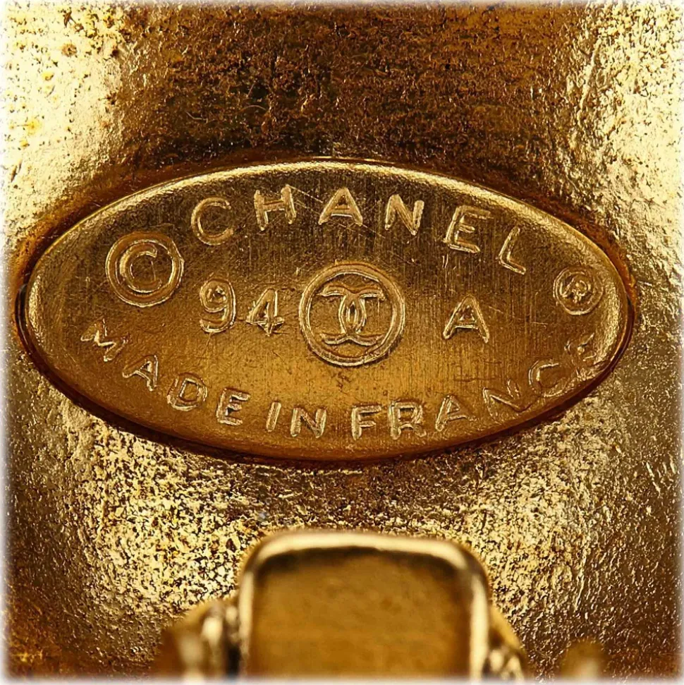Chanel Vintage - CC Clip-On Earrings - Gold - Earrings Chanel - Luxury High Quality - Avvenice