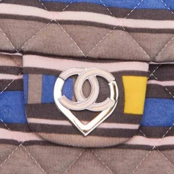 Chanel Vintage - CC Heart Printed Cotton Medium Flap Bag - Pink - Leather & Cotton Handbag - Luxury High Quality - Avvenice