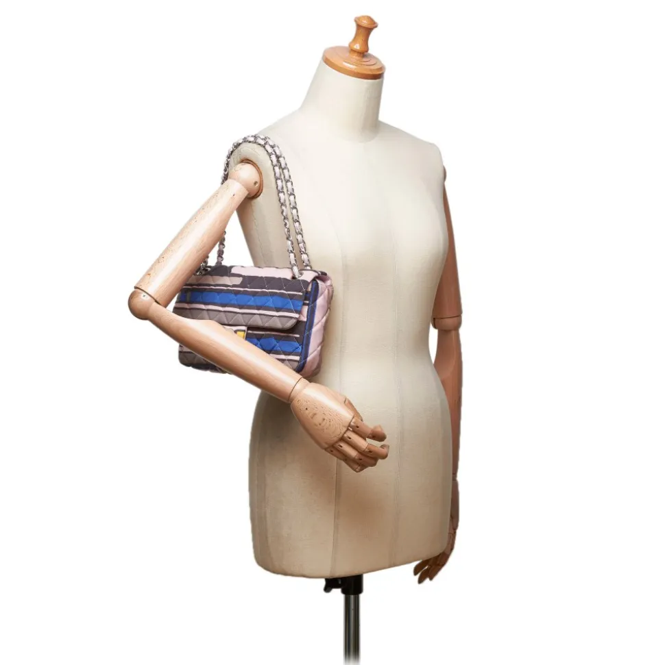 Chanel Vintage - CC Heart Printed Cotton Medium Flap Bag - Pink - Leather & Cotton Handbag - Luxury High Quality - Avvenice