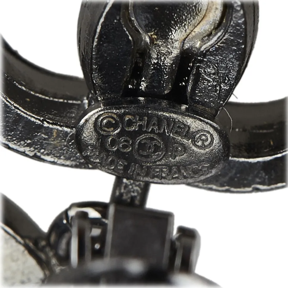 Chanel Vintage - CC No. 5 Drop Earrings - Silver - Earrings Chanel - Luxury High Quality - Avvenice