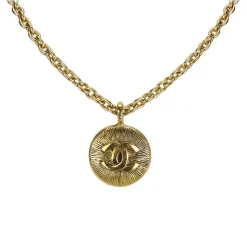 Chanel Vintage - CC Pendant Necklace - Gold - Necklace Chanel - Luxury High Quality - Avvenice