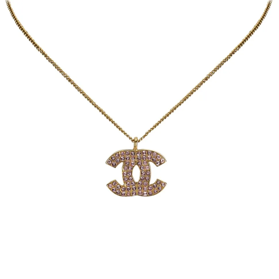 Chanel Vintage - CC Rhinestone Necklace - Gold - Necklace Chanel - Luxury High Quality - Avvenice