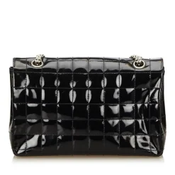 Chanel Vintage - Choco Bar Chain Cotton Handbag Bag - Black - Leather Handbag - Luxury High Quality - Avvenice