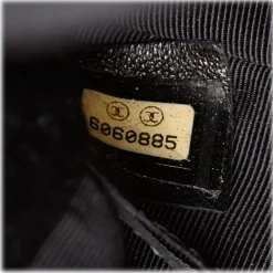 Chanel Vintage - Choco Bar Chain Cotton Handbag Bag - Black - Leather Handbag - Luxury High Quality - Avvenice