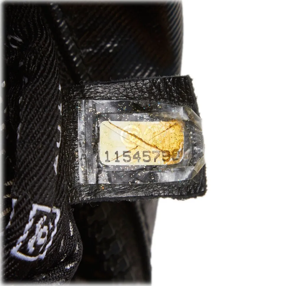 Chanel Vintage - Coated Canvas Sport Line Shoulder Bag - Black - Leather and Canvas Handbag - Luxury High Quality - Avvenice