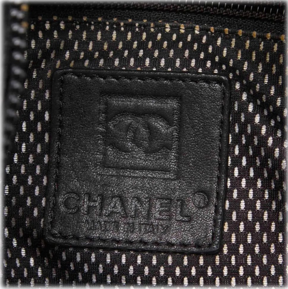 Chanel Vintage - Coated Canvas Sport Line Shoulder Bag - Grey - Leather and Wool Handbag - Luxury High Quality - Avvenice