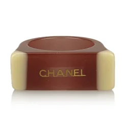 Chanel Vintage - Enamel CC Ring - Brown - Chanel Ring - Luxury High Quality - Avvenice