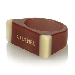 Chanel Vintage - Enamel CC Ring - Brown - Chanel Ring - Luxury High Quality - Avvenice