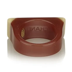 Chanel Vintage - Enamel CC Ring - Brown - Chanel Ring - Luxury High Quality - Avvenice