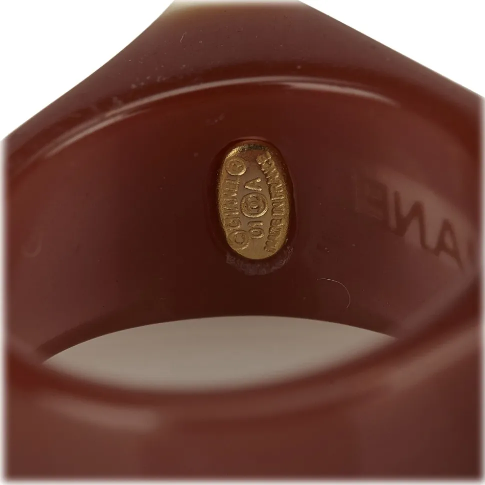 Chanel Vintage - Enamel CC Ring - Brown - Chanel Ring - Luxury High Quality - Avvenice