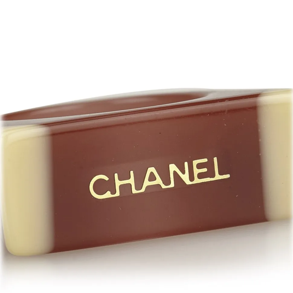 Chanel Vintage - Enamel CC Ring - Brown - Chanel Ring - Luxury High Quality - Avvenice