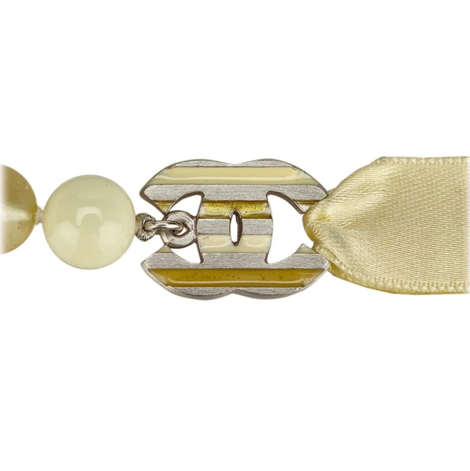 Chanel Vintage - Faux Pearl Necklace - Yellow White - Pearl Necklace Chanel - Luxury High Quality - Avvenice