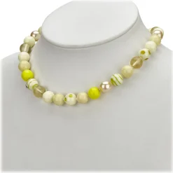 Chanel Vintage - Faux Pearl Necklace - Yellow White - Pearl Necklace Chanel - Luxury High Quality - Avvenice