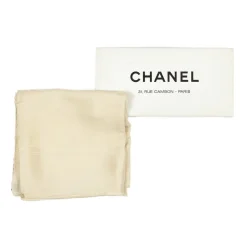 Chanel Vintage - Floral Print Silk Scarf - White Ivory - Silk Foulard - Luxury High Quality - Avvenice