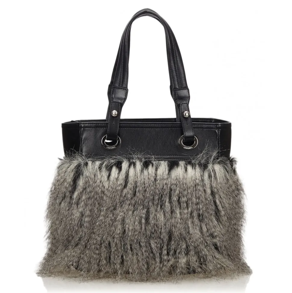 Chanel Vintage - Fur Fantasy Handbag - Black - Fur Handbag - Luxury High Quality - Avvenice